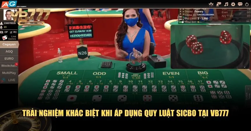 Áp dụng quy luật Sicbo khi chơi tại VB777